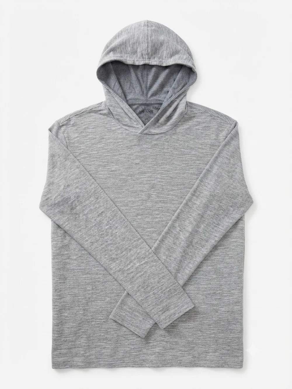 Banana Republic Men's Heather Gray Lightweight Hooded Long-Sleeve